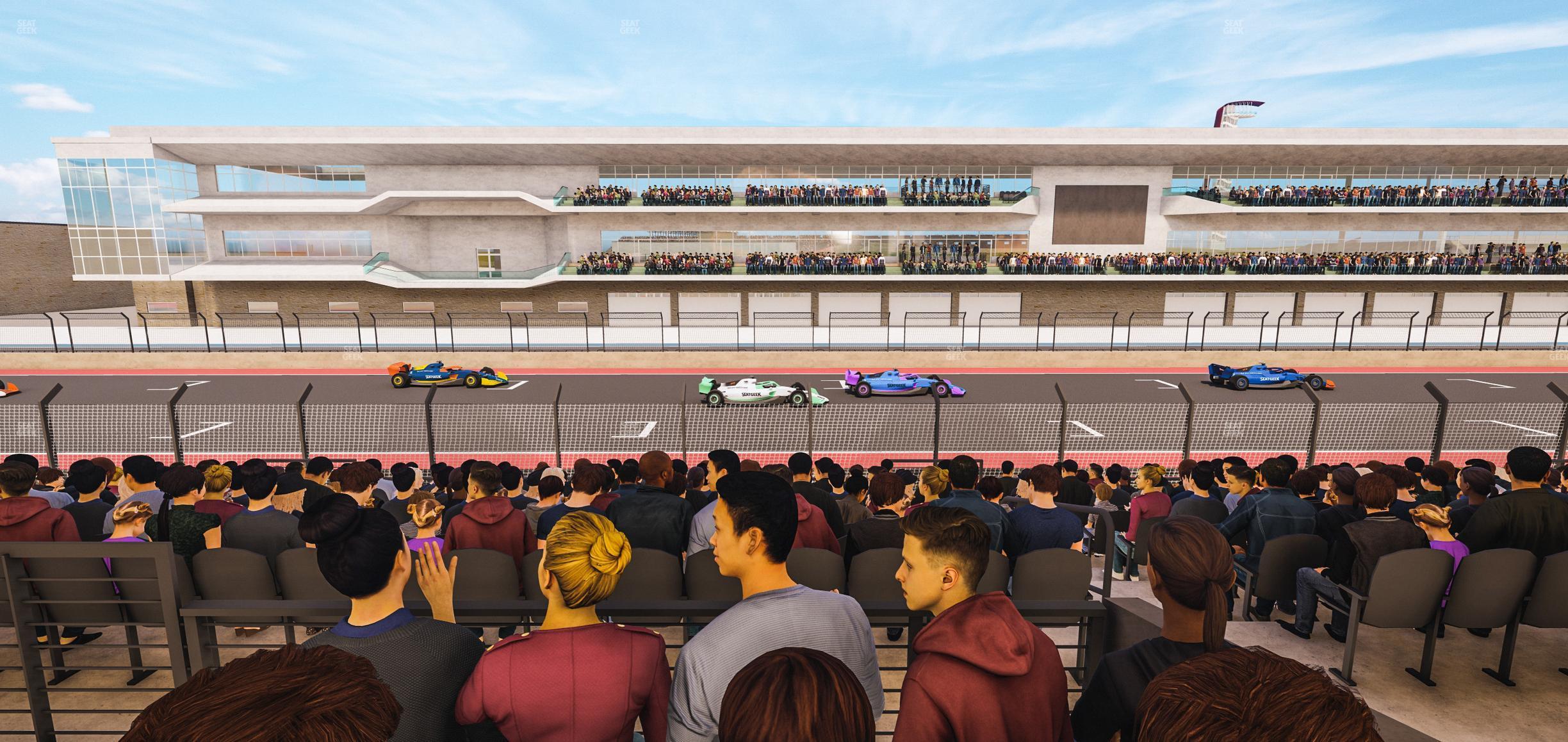 Seating view for Circuit of The Americas Section Main Grandstand Mezzanine 5 B