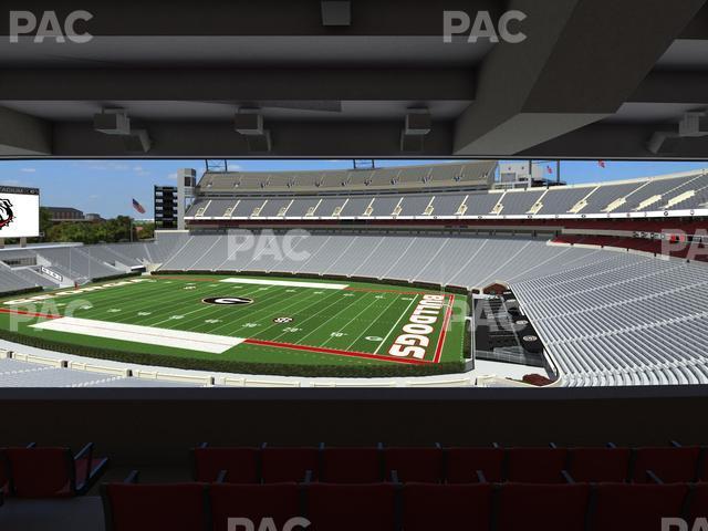 Seating view for Sanford Stadium Section South Club 227