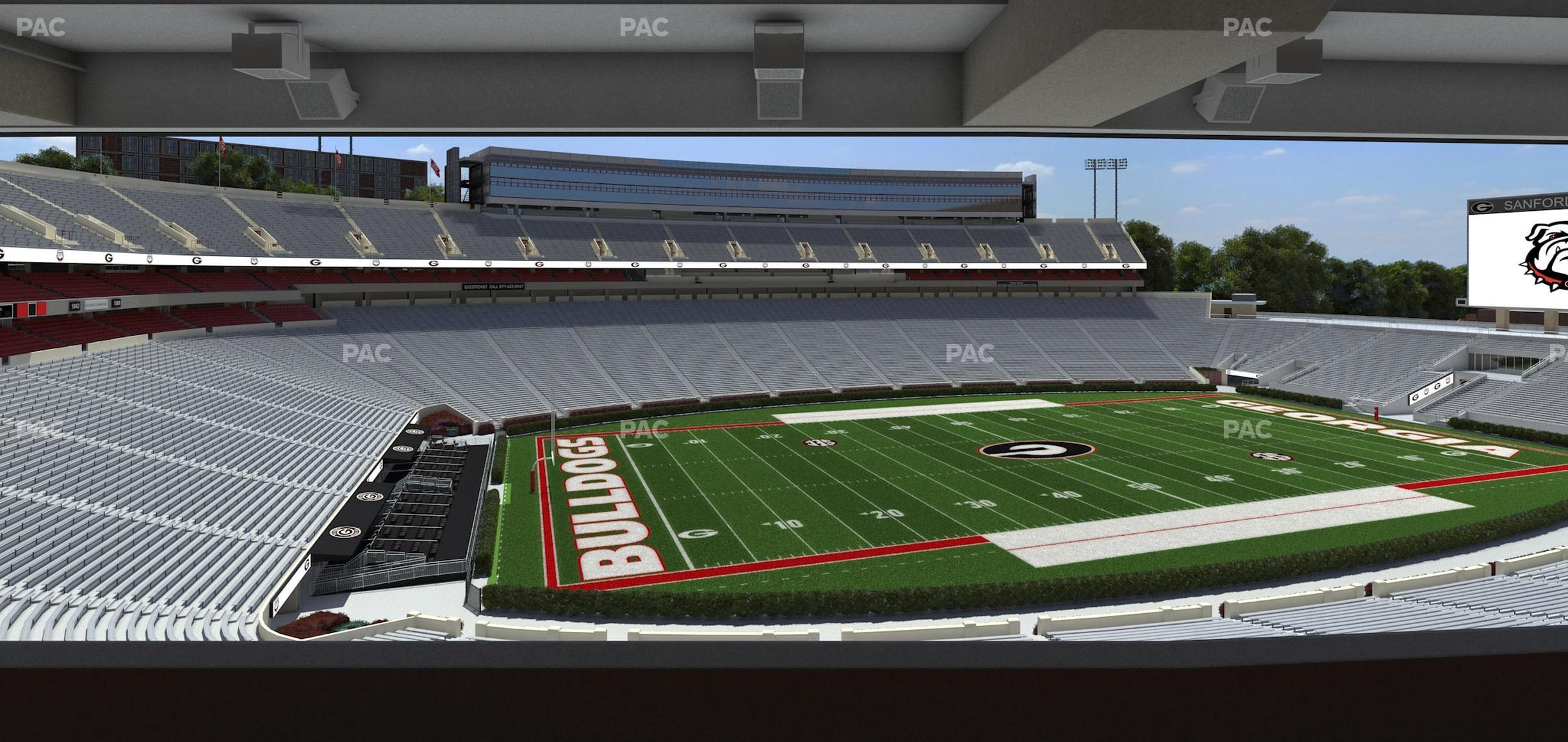 Seating view for Sanford Stadium Section North Club 211