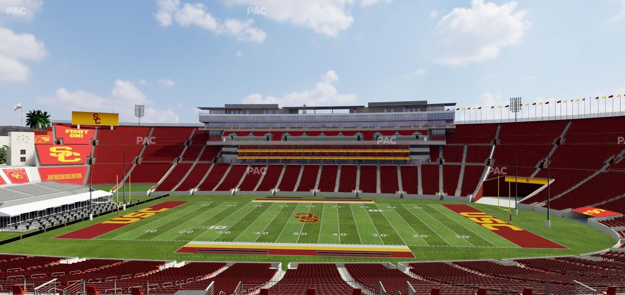 Seating view for Los Angeles Memorial Coliseum Section 221 B