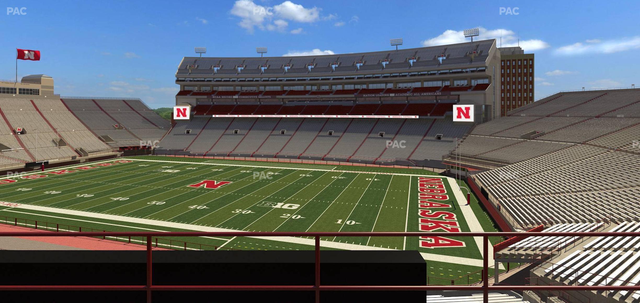 Seating view for Memorial Stadium Nebraska Section 222