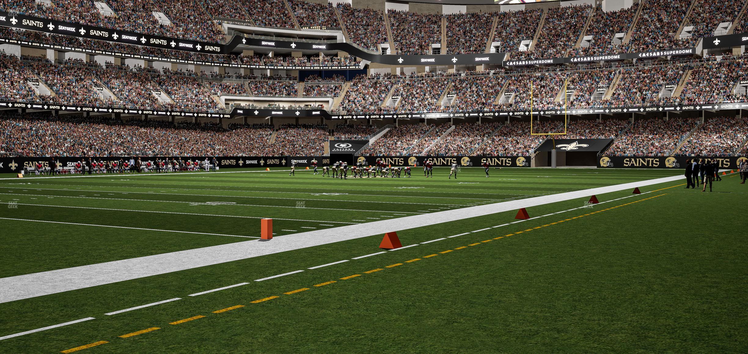 Seating view for Caesars Superdome Section Field Suite 1