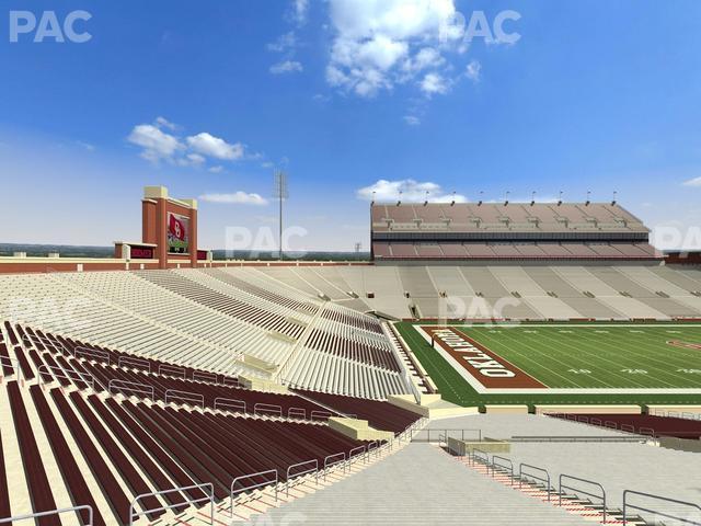 Seating view for Gaylord Family Oklahoma Memorial Stadium Section 11