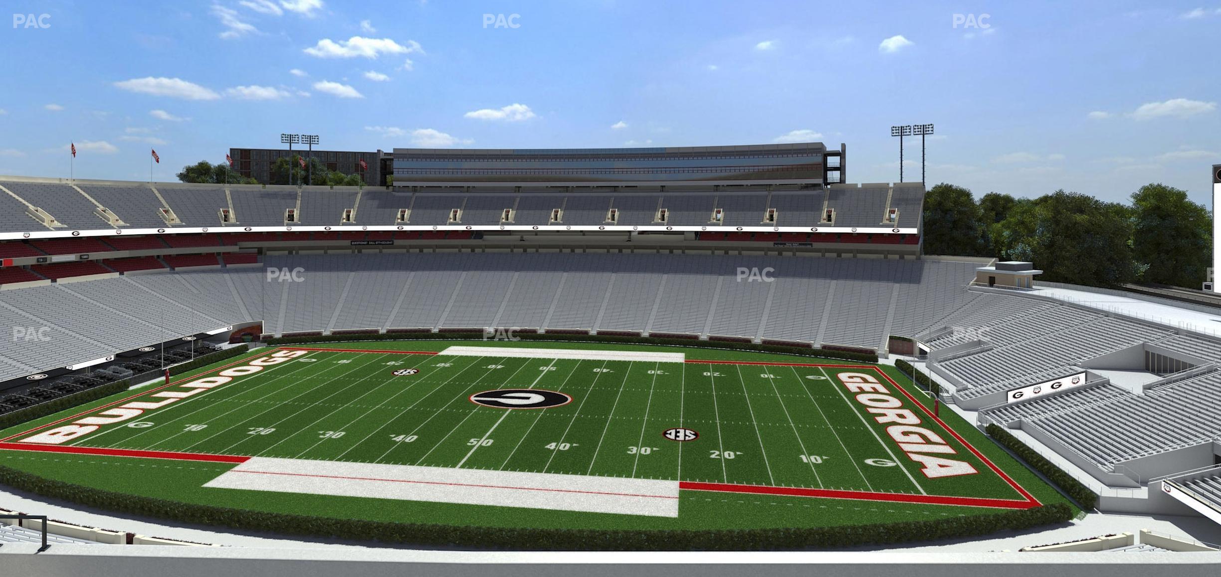 Seating view for Sanford Stadium Section 305