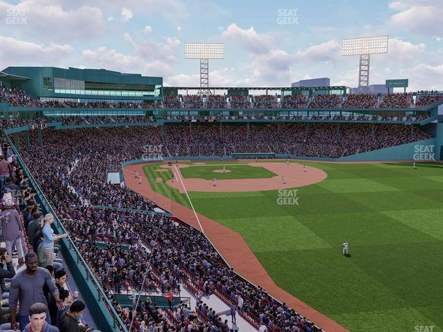 Seating view for Fenway Park Section Right Field Roof Deck Table 218