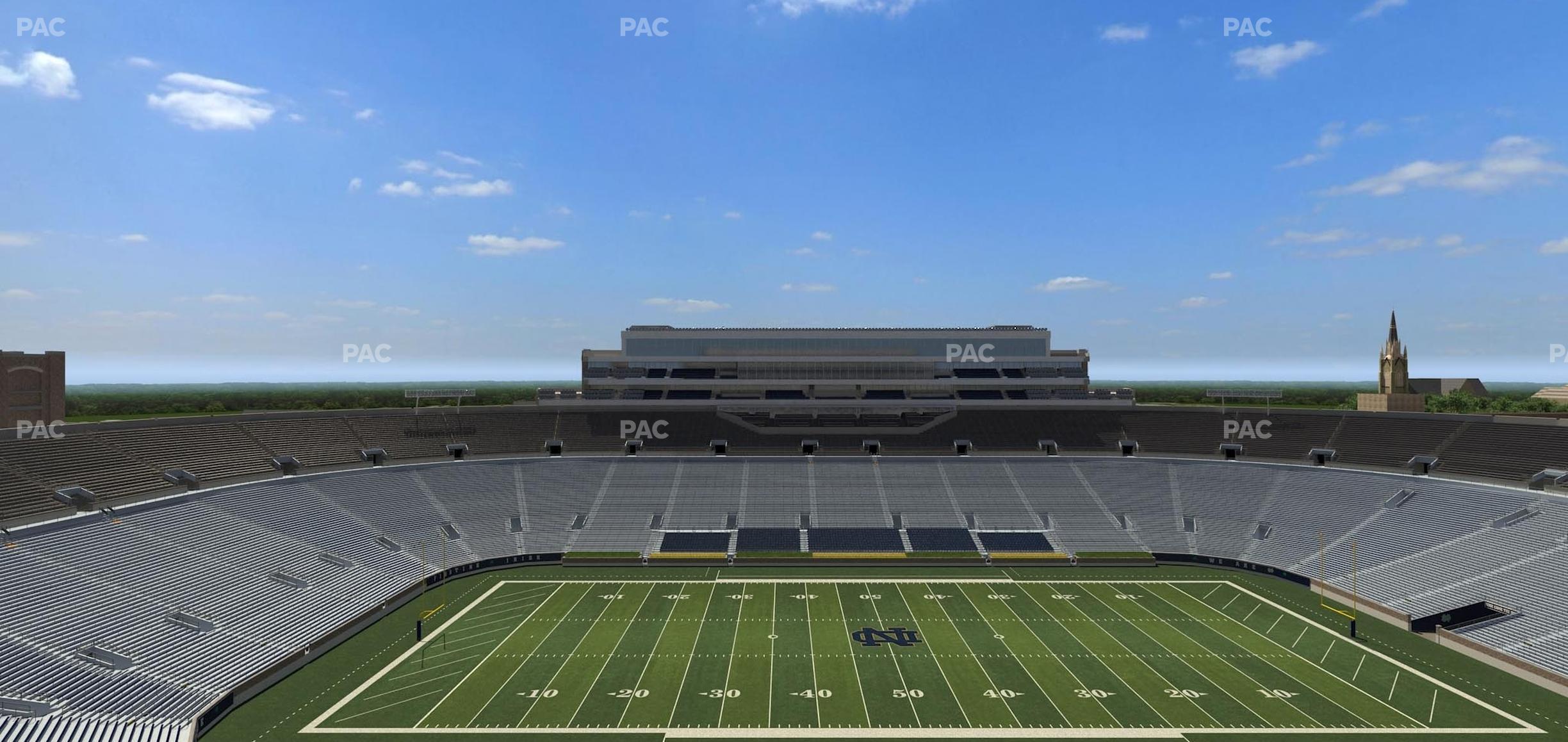 Seating view for Notre Dame Stadium Section Corbett Club 808