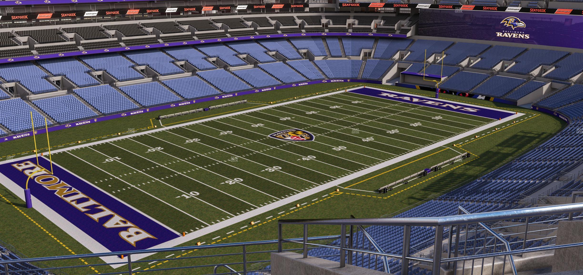 Seating view for M&T Bank Stadium Section 533