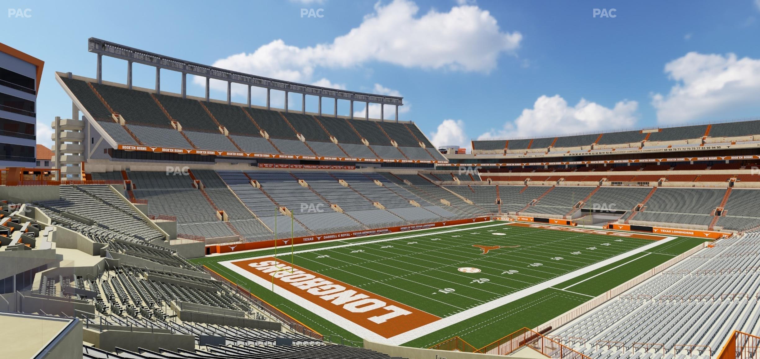 Seating view for Darrell K Royal - Texas Memorial Stadium Section 34