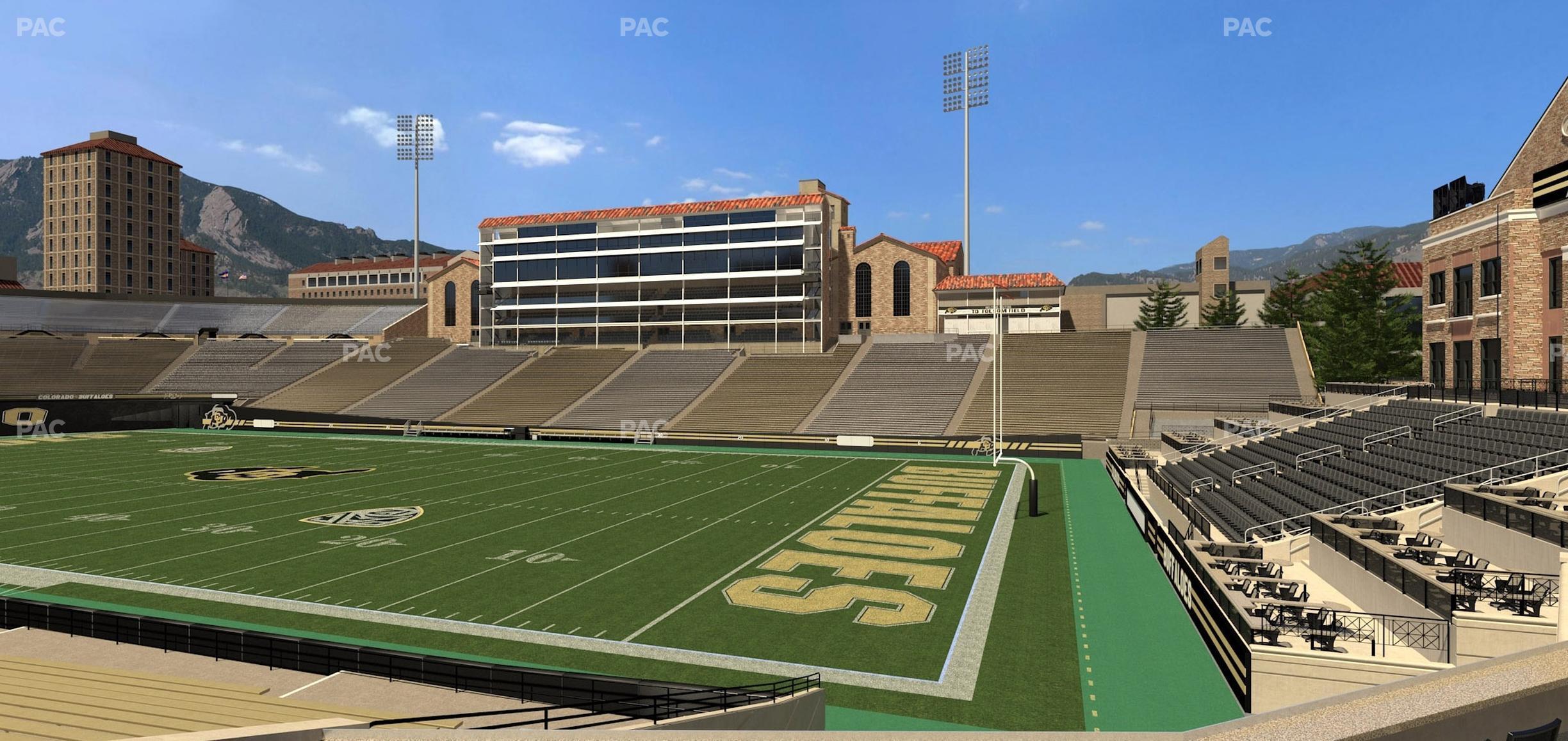 Seating view for Folsom Field Section 122