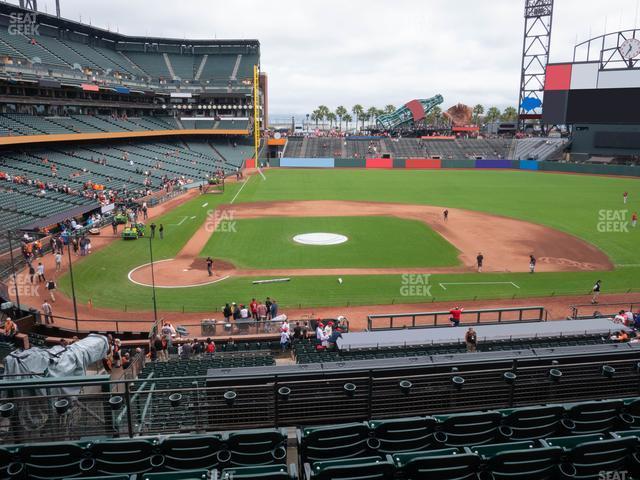 Seating view for Oracle Park Section Club Level 210