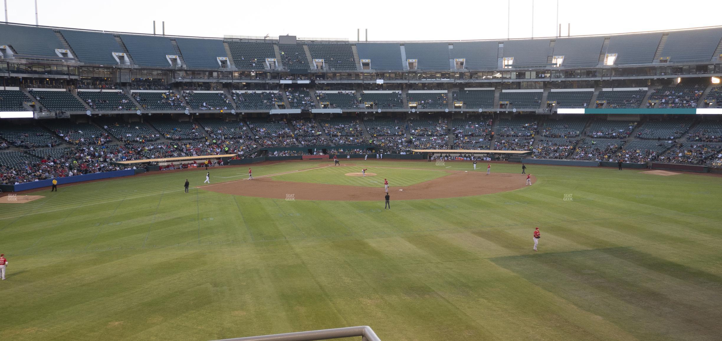 Seating view for Oakland Coliseum Section Rear 145