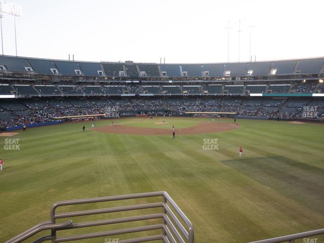 Seating view for Oakland Coliseum Section Rear 145