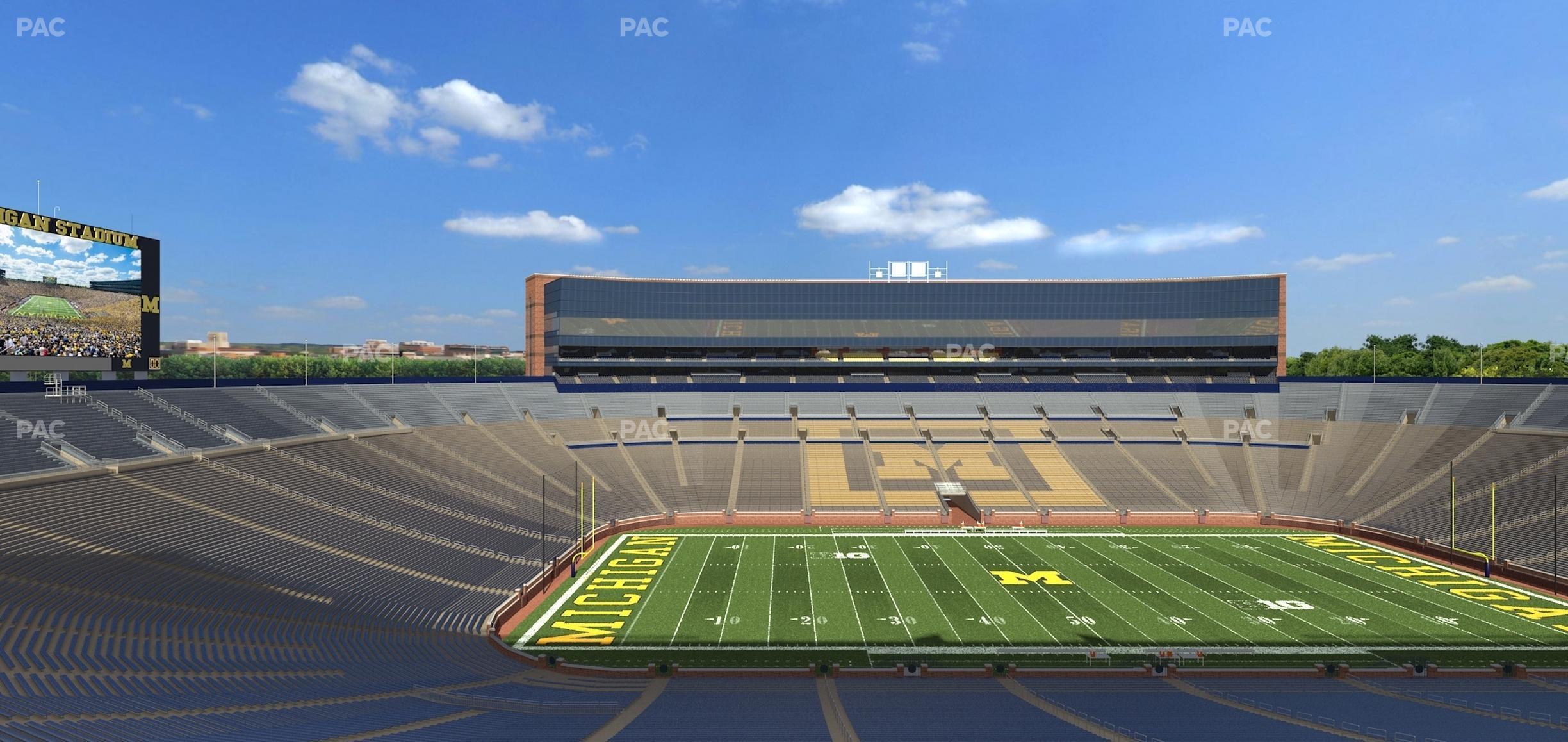 Seating view for Michigan Stadium Section West Side Chair Back 25