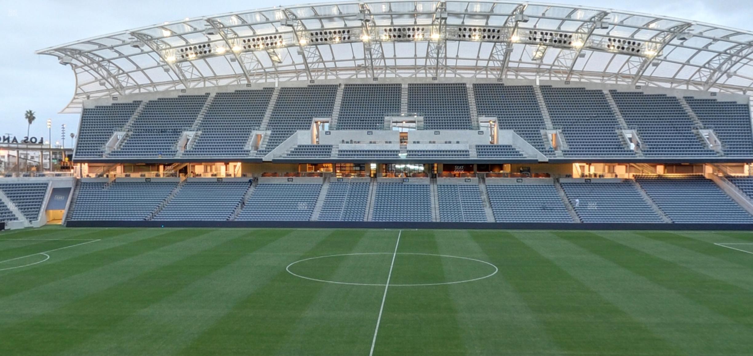 Seating view for BMO Stadium Section Directors Box 5