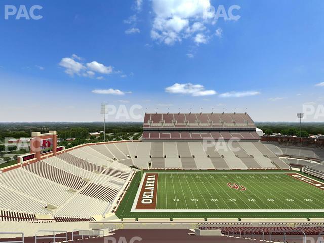 Seating view for Gaylord Family Oklahoma Memorial Stadium Section 108