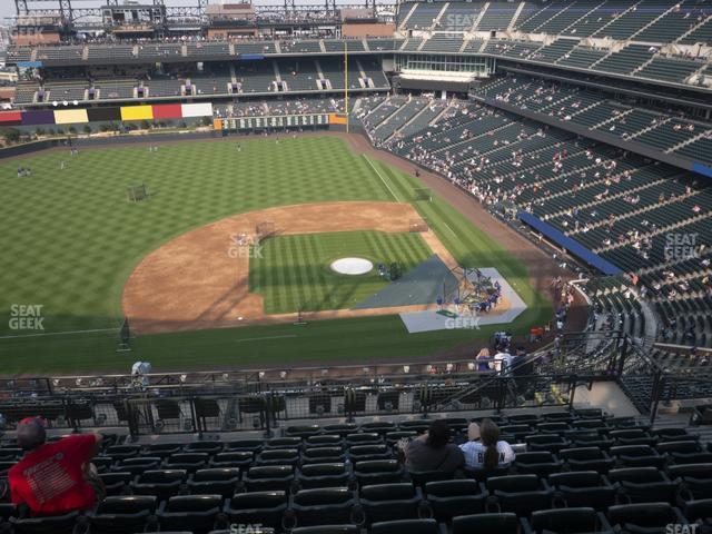 Seating view for Coors Field Section Upper 338