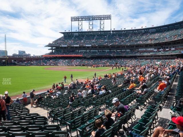 Seating view for Oracle Park Section Lower Box 133