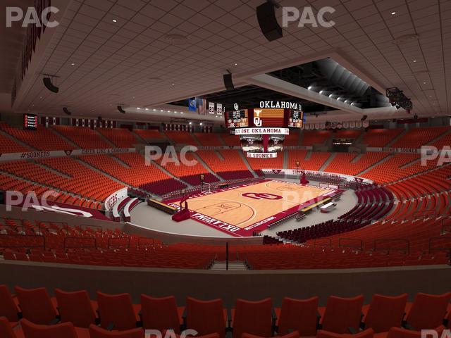 Seating view for Lloyd Noble Center Section 225