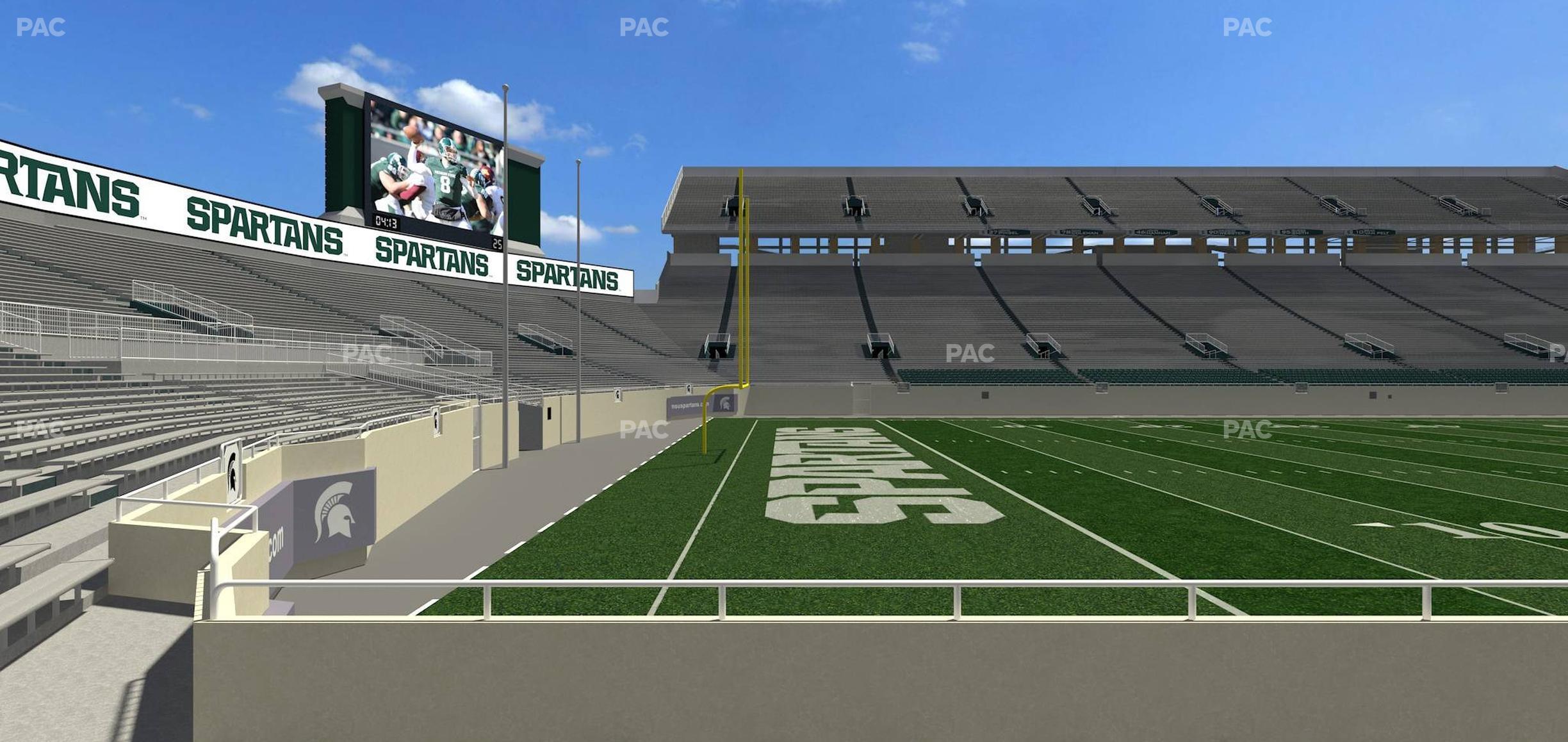 Seating view for Spartan Stadium (Michigan) Section Touchdown Club 27