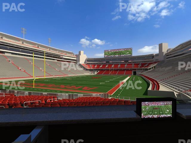 Seating view for Razorback Stadium Section Loge 24