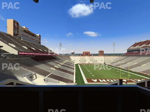 Seating view for Gaylord Family Oklahoma Memorial Stadium Section Suite 47