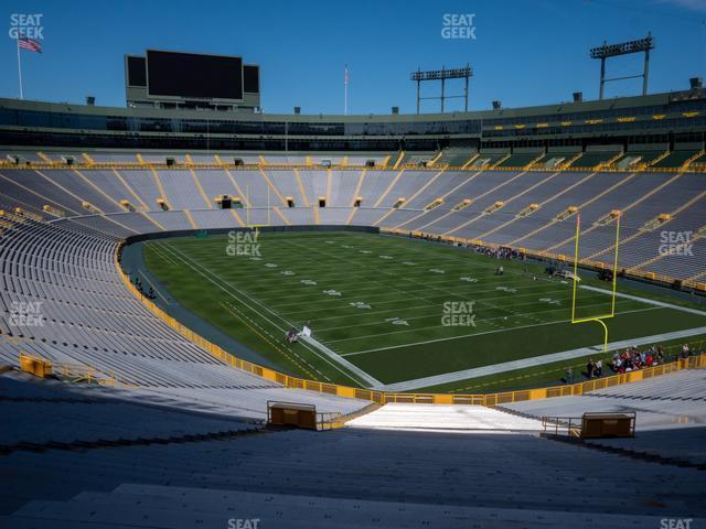 Seating view for Lambeau Field Section 134