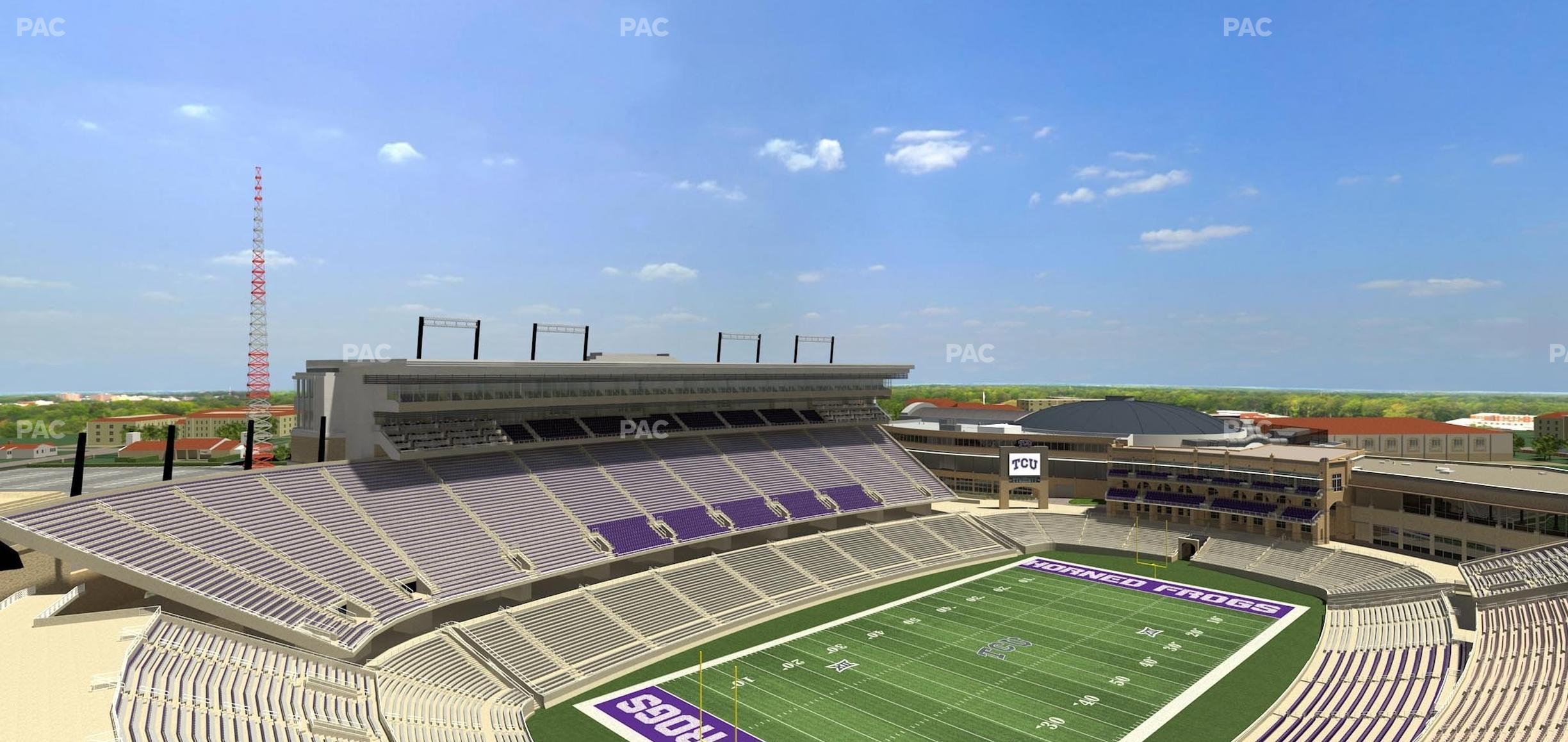 Seating view for Amon G. Carter Stadium Section 415