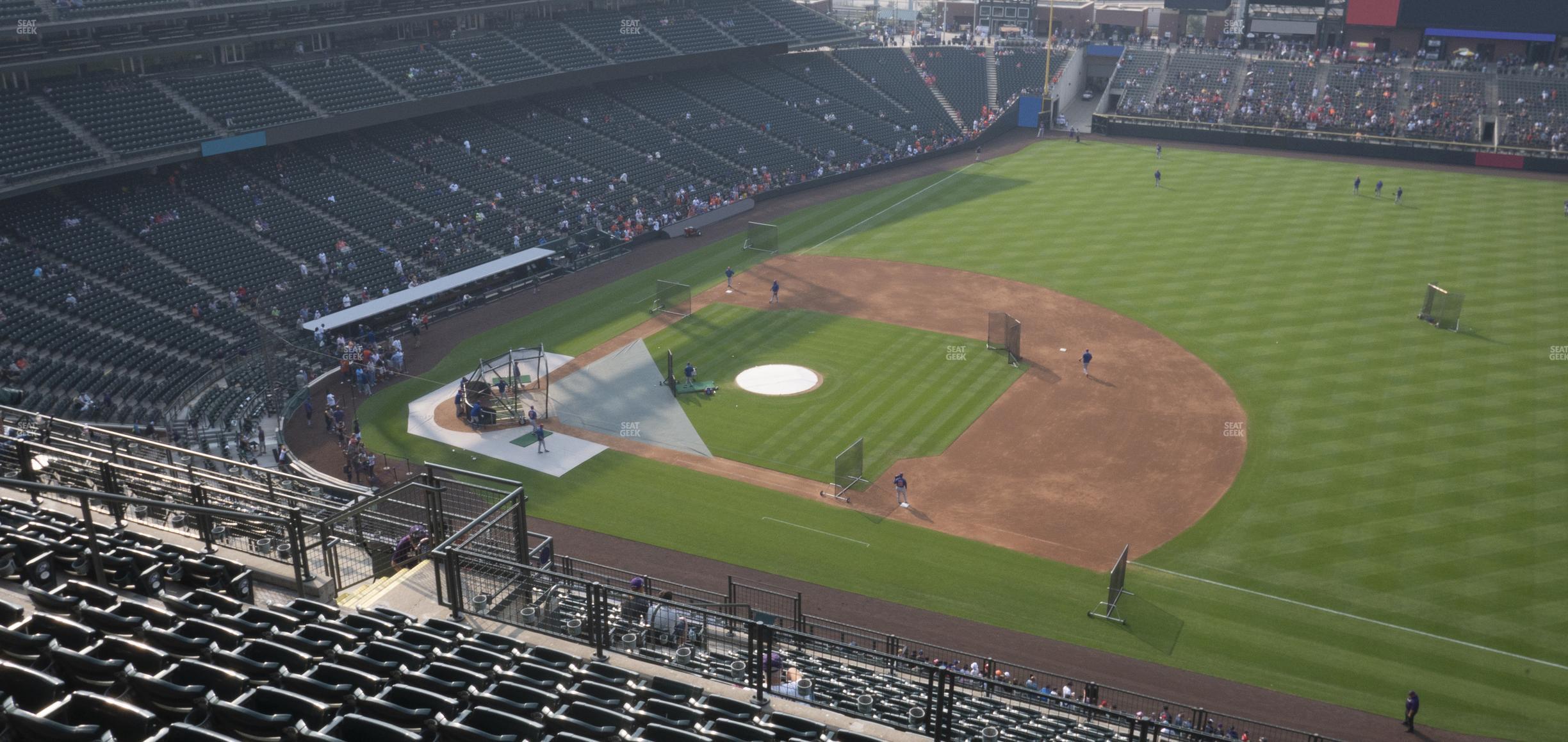 Seating view for Coors Field Section Upper 319