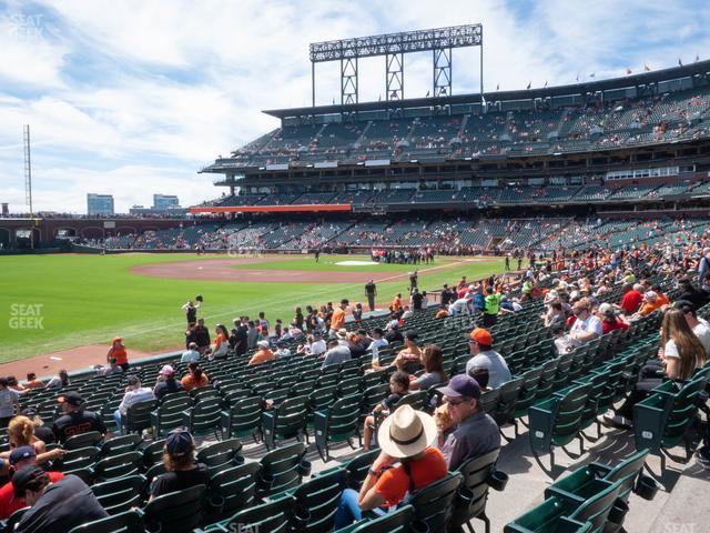 Seating view for Oracle Park Section Lower Box 130