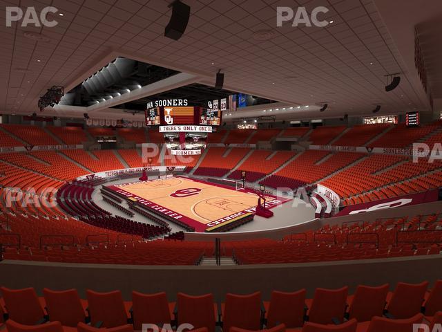 Seating view for Lloyd Noble Center Section 203