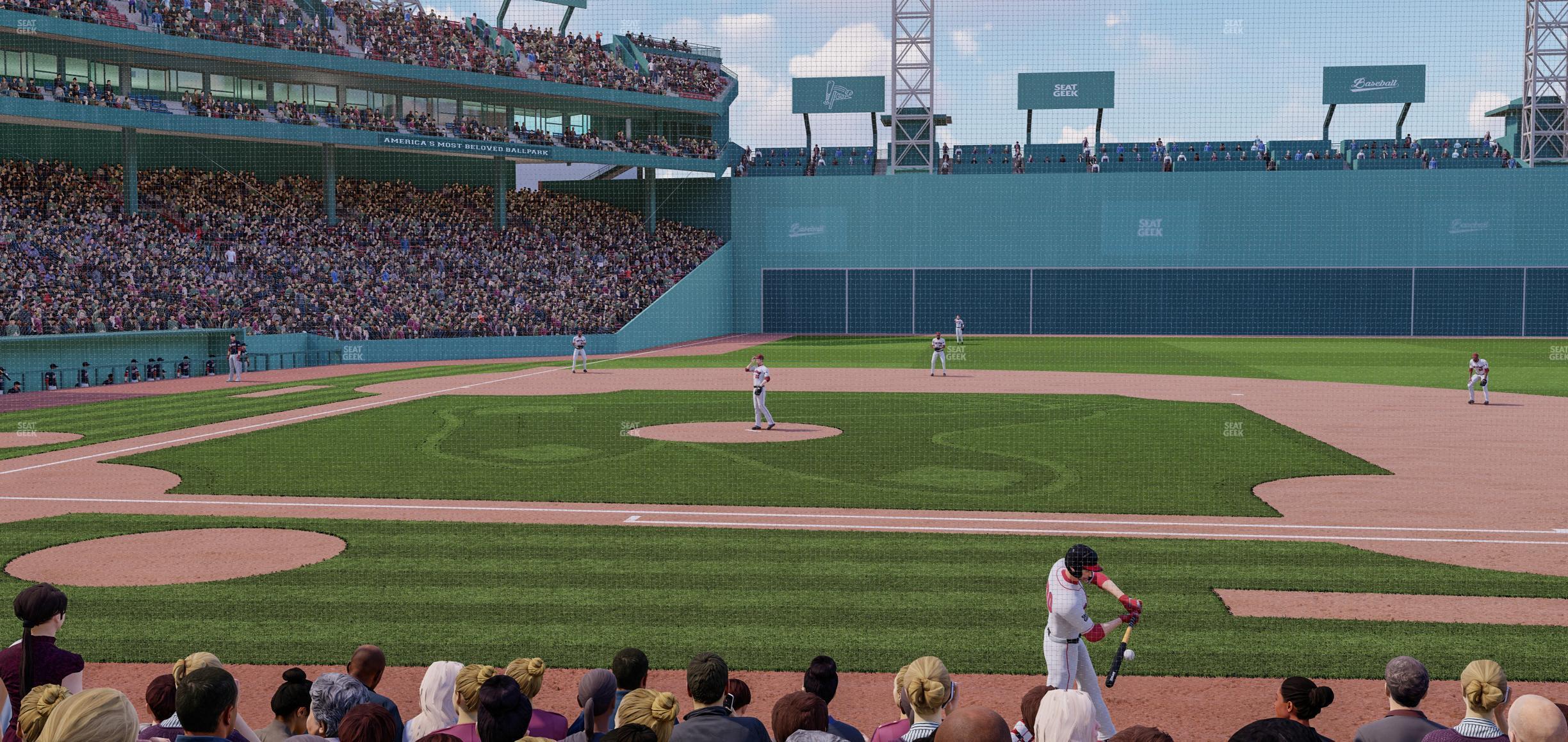 Seating view for Fenway Park Section Field Box 30