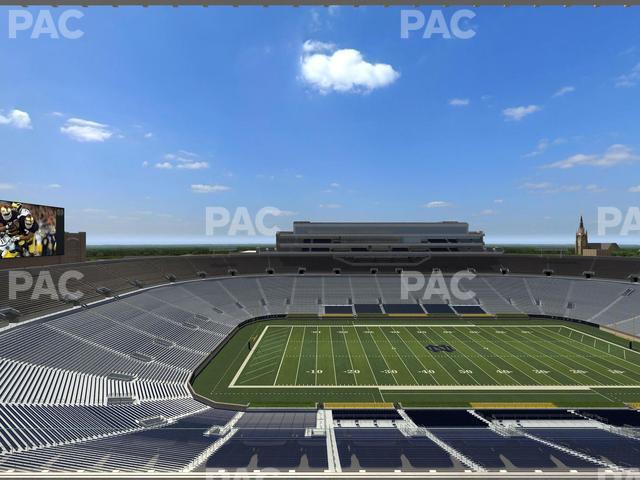 Seating view for Notre Dame Stadium Section Corbett Club 810