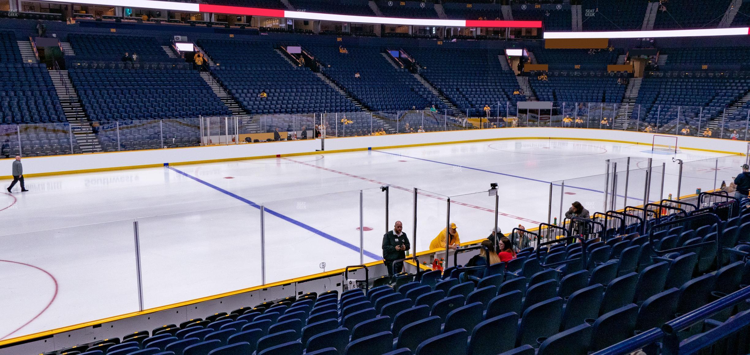 Seating view for Bridgestone Arena Section 114