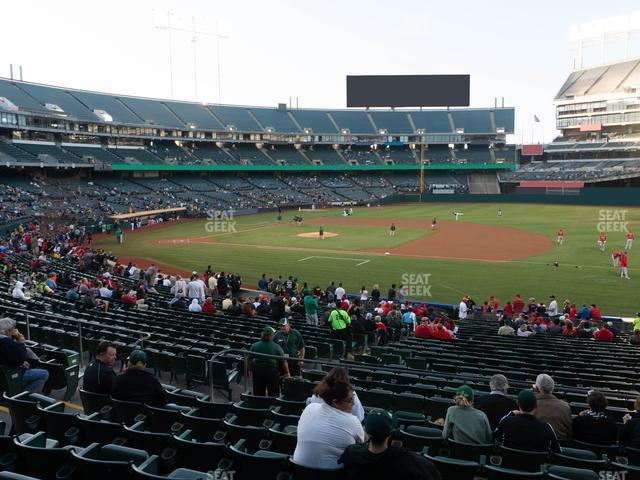 Seating view for Oakland Coliseum Section Rear 109