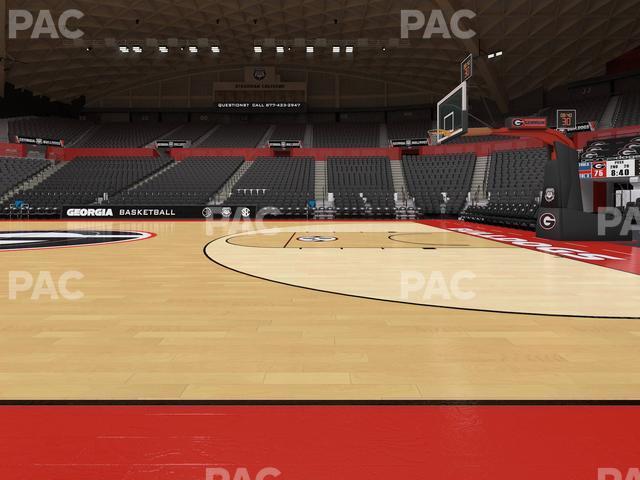 Seating view for Stegeman Coliseum Section Courtside