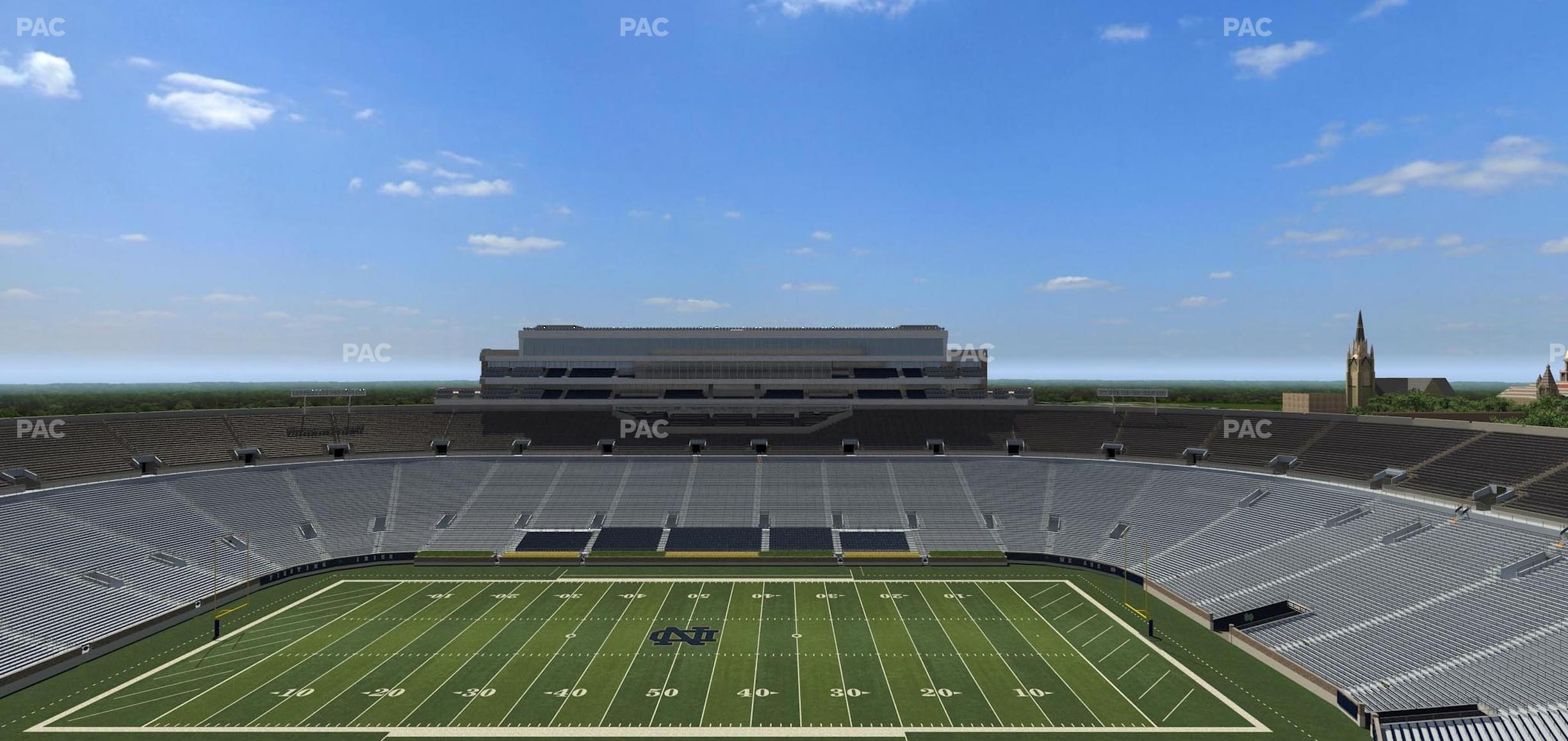 Seating view for Notre Dame Stadium Section Corbett Club 806