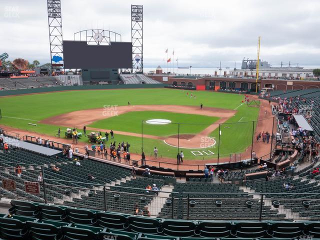 Seating view for Oracle Park Section Club Level 218