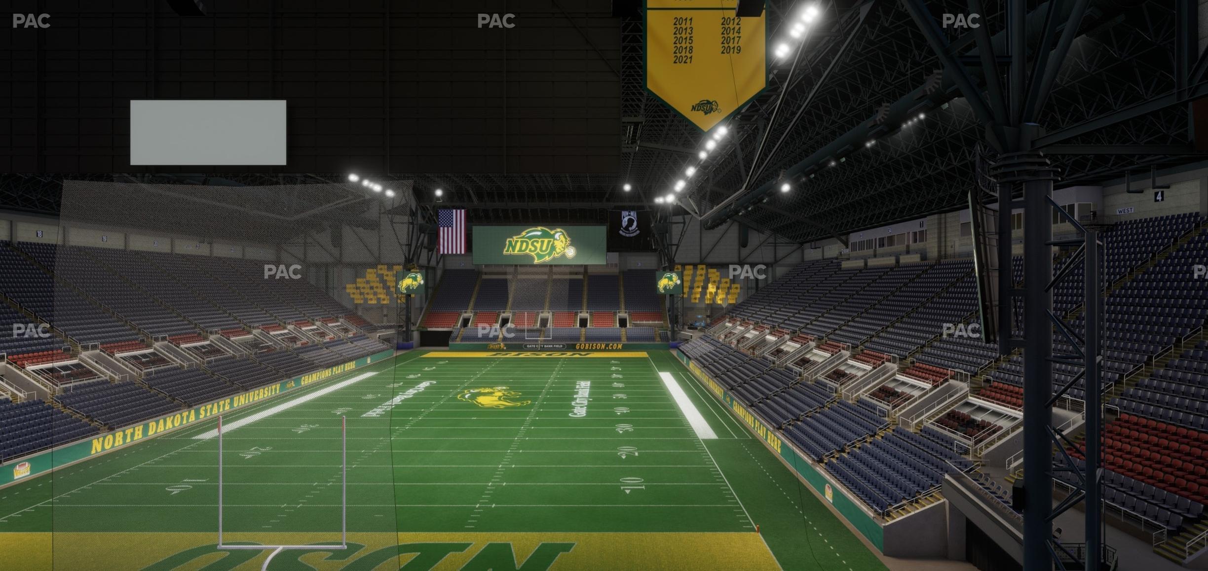 Seating view for Fargodome Section Elevated 8