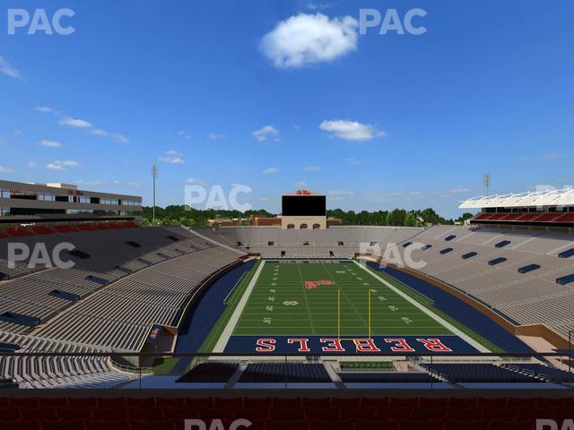 Seating view for Vaught Hemingway Stadium Section South Zone Club 113