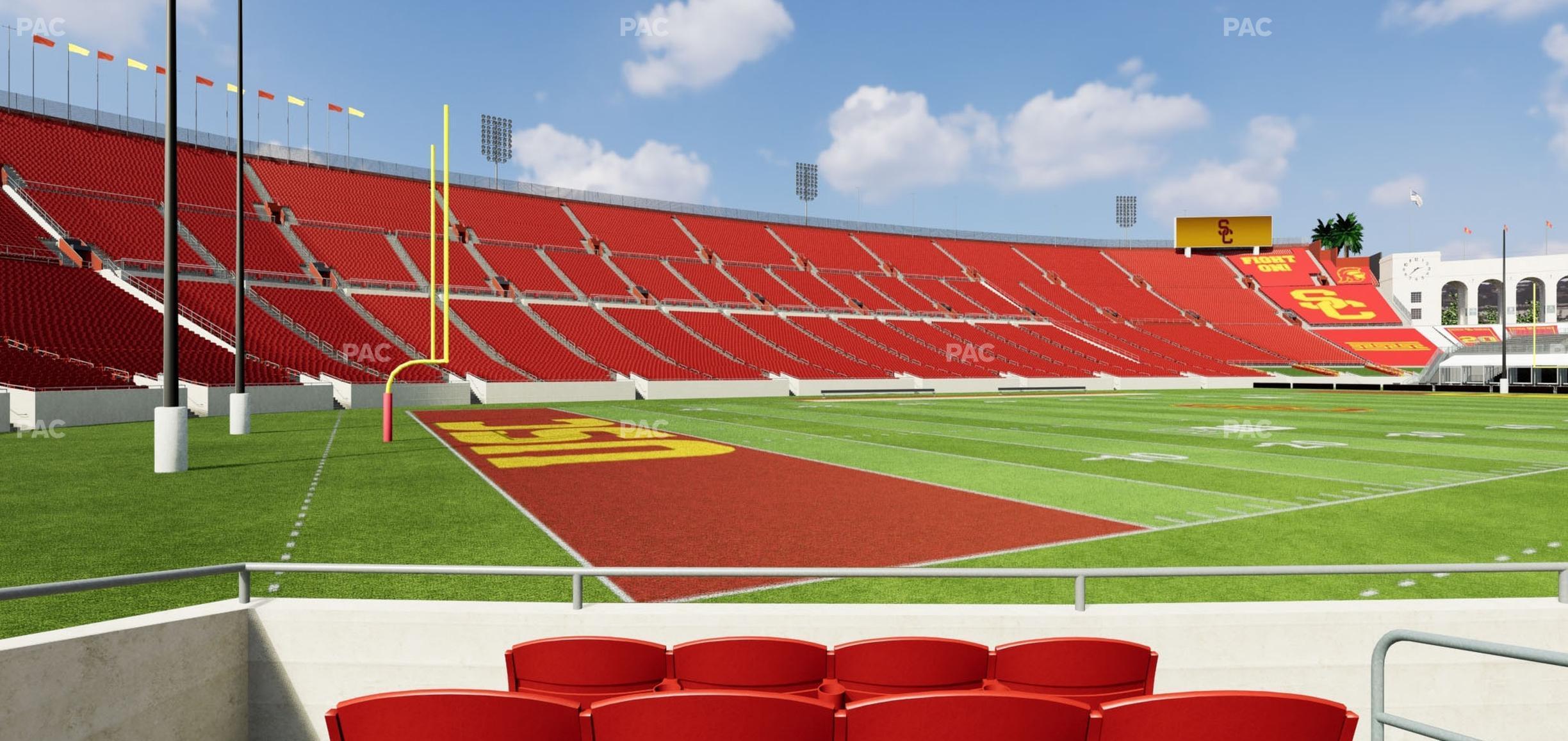 Seating view for Los Angeles Memorial Coliseum Section 110 B