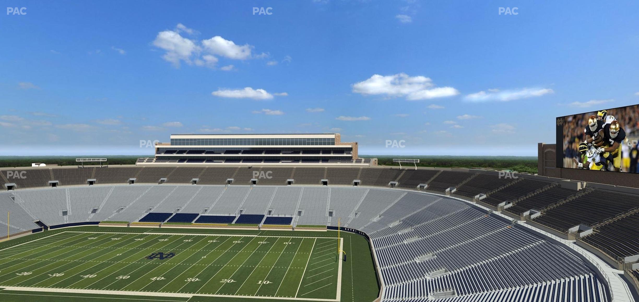 Seating view for Notre Dame Stadium Section Duncan Loge 820