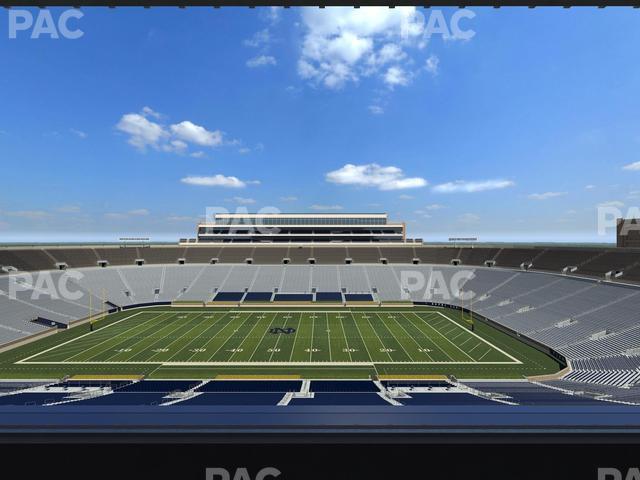 Seating view for Notre Dame Stadium Section Duncan Club 727