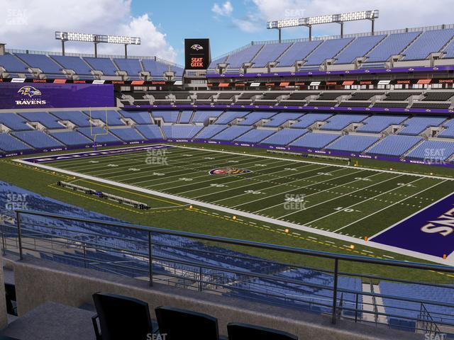 Seating view for M&T Bank Stadium Section 221