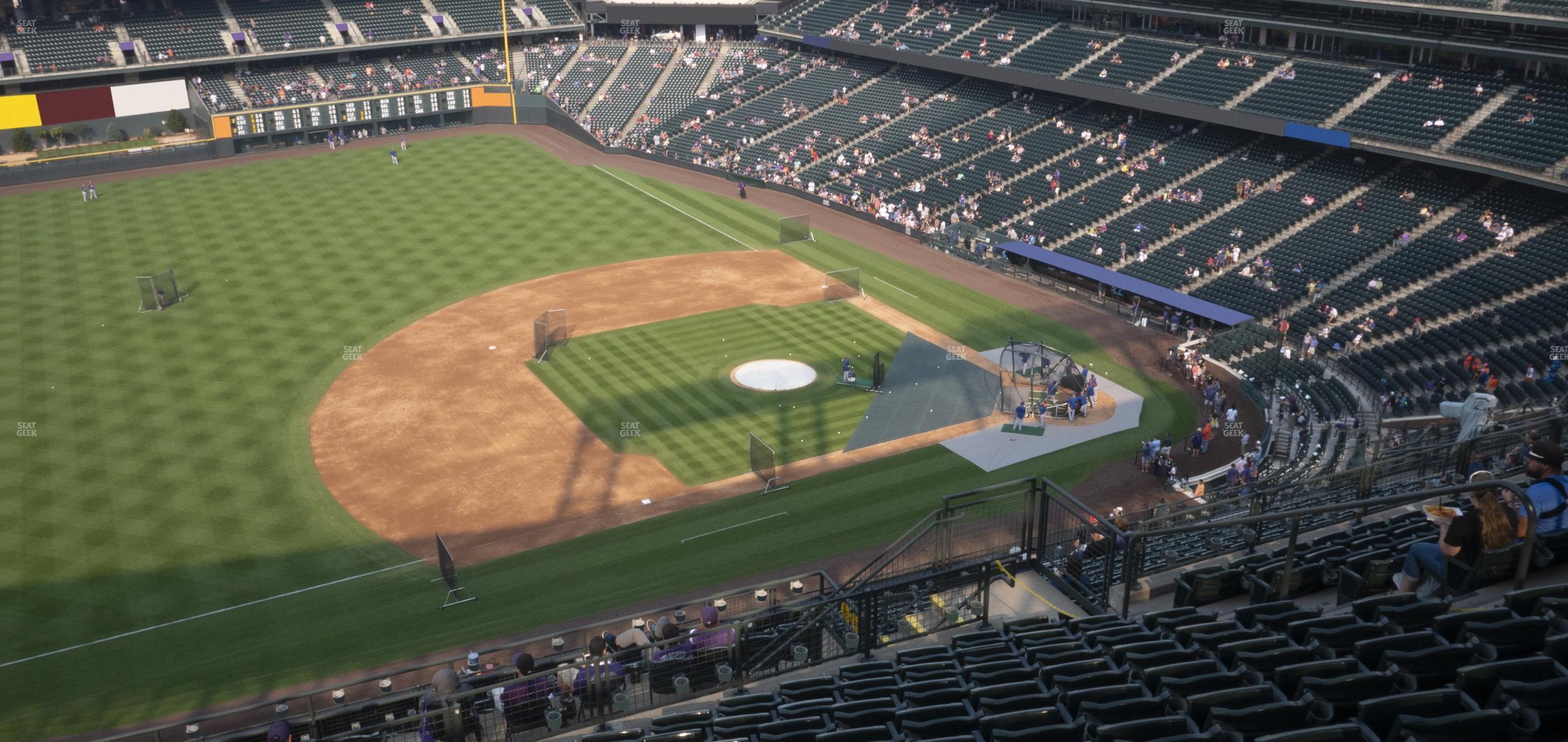 Seating view for Coors Field Section Upper 342