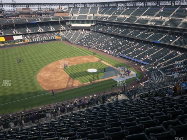 Seating view for Coors Field Section Upper 342