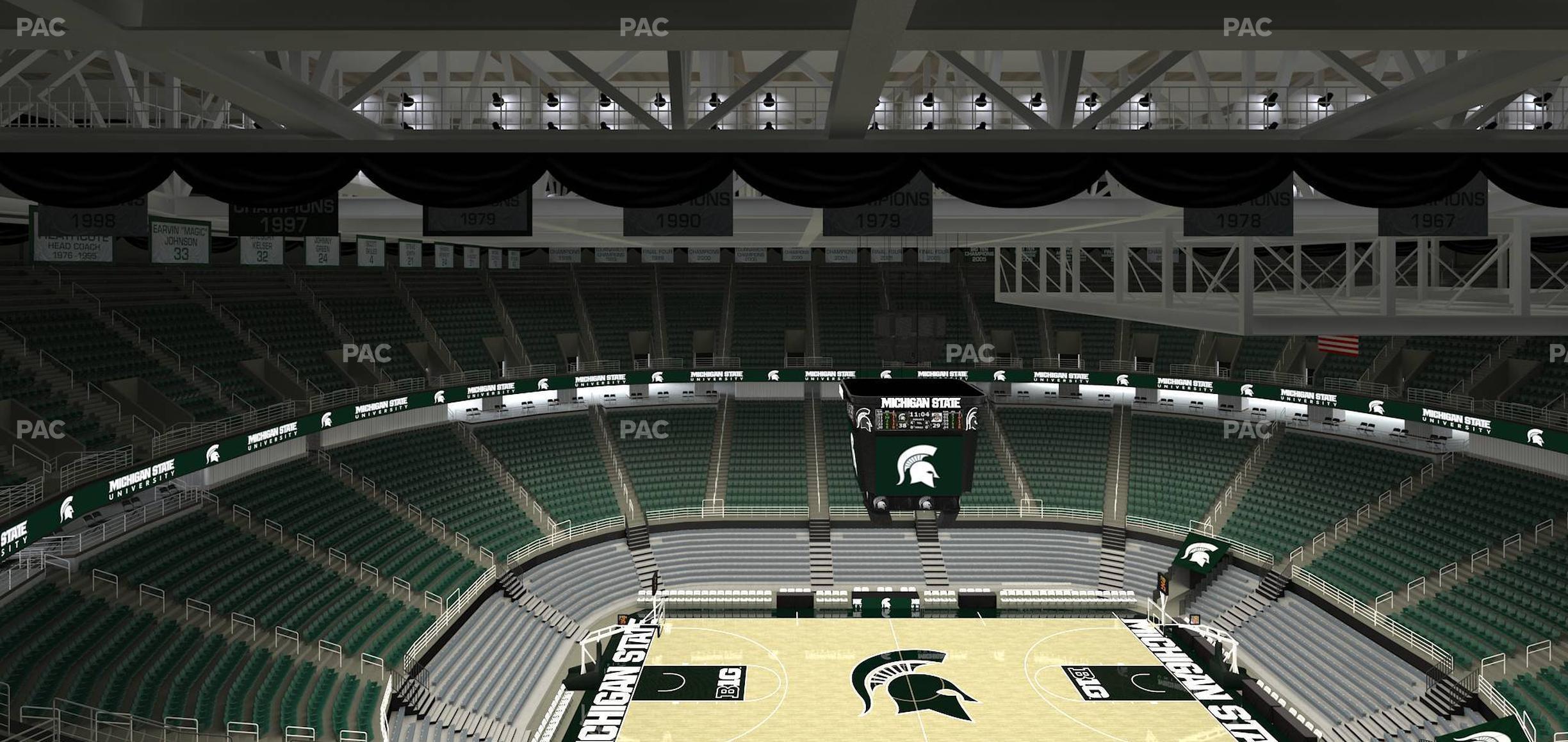 Seating view for Jack Breslin Student Events Center Section Bleachers 228