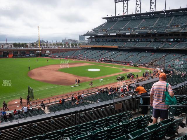 Seating view for Oracle Park Section Club Level 227