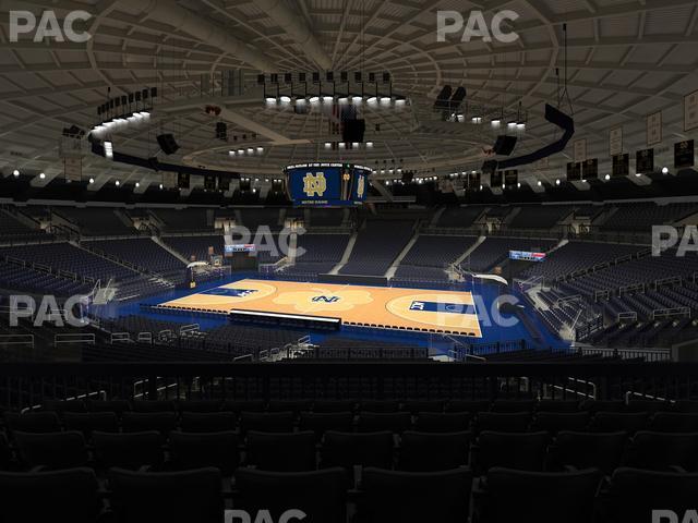 Seating view for Purcell Pavilion at the Joyce Center Section 118