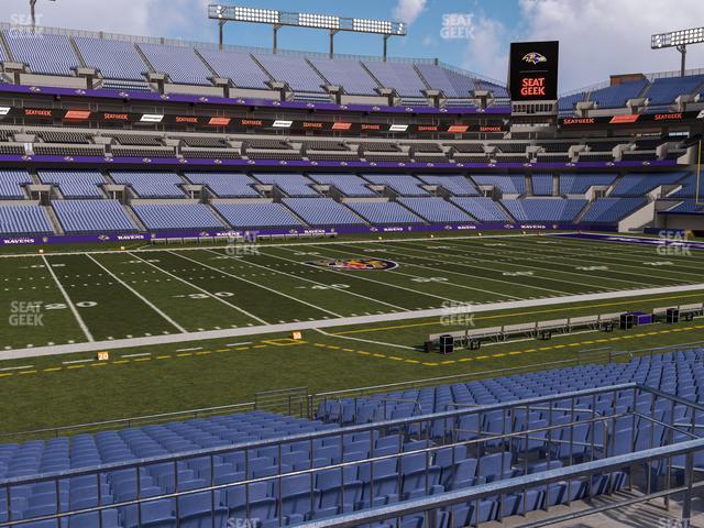 Seating view for M&T Bank Stadium Section 129