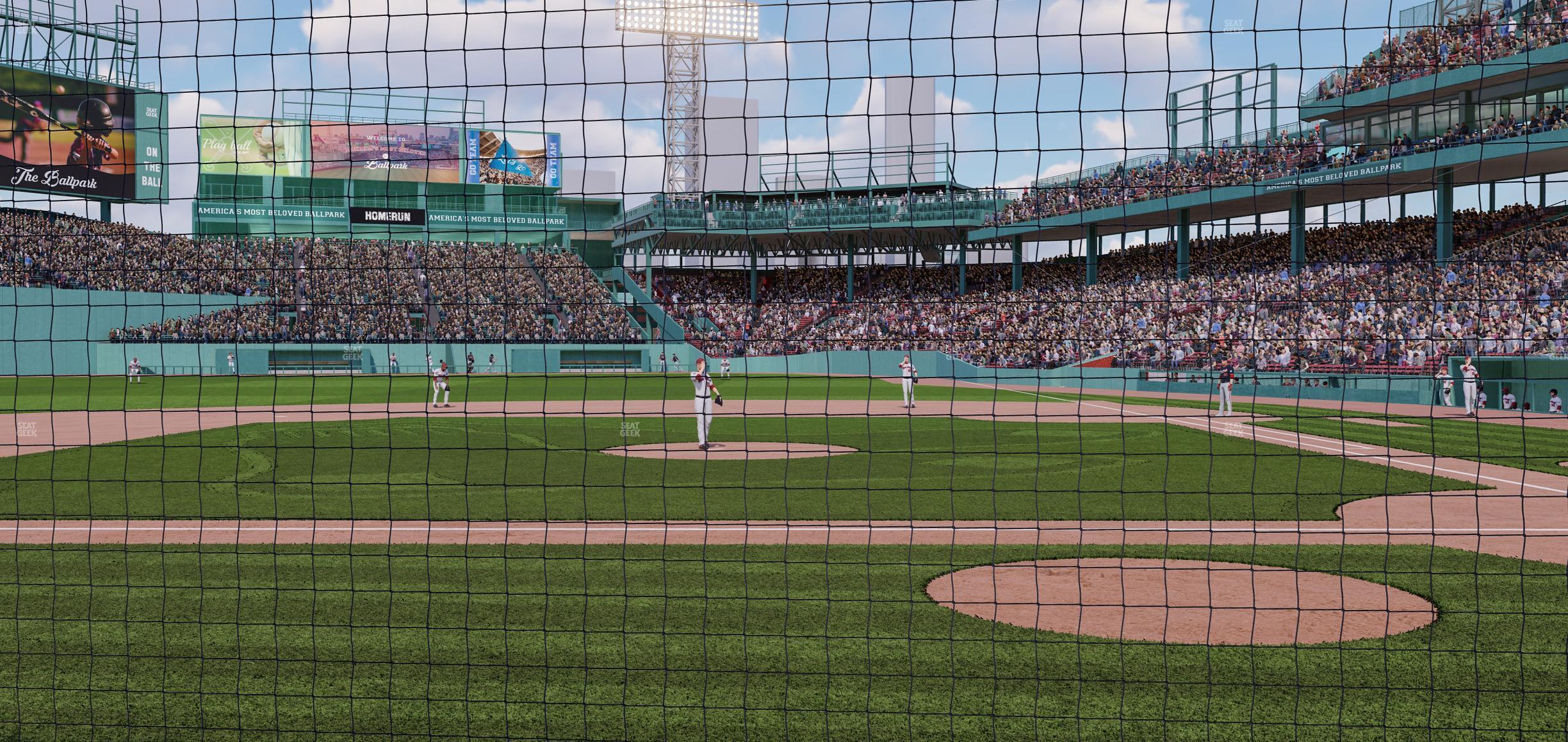 Seating view for Fenway Park Section Dugout Box 57